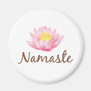 Namaste Lotus Flower Yoga Magnet