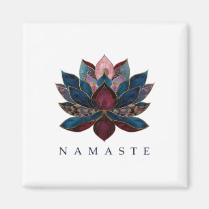 Namaste Lotus Flower Zen Buddhism Yogi Buddhist Bu Magnet