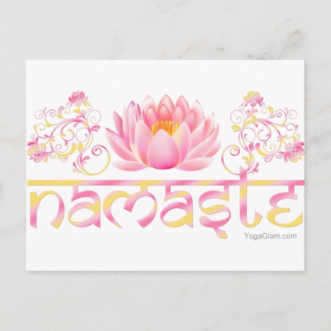 Namaste lotus new postcard (Front)