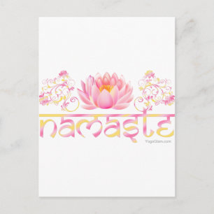Namaste lotus new postcard