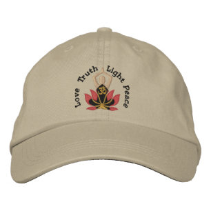 Namaste Lotus Om Yoga Pose Embroidered Hat