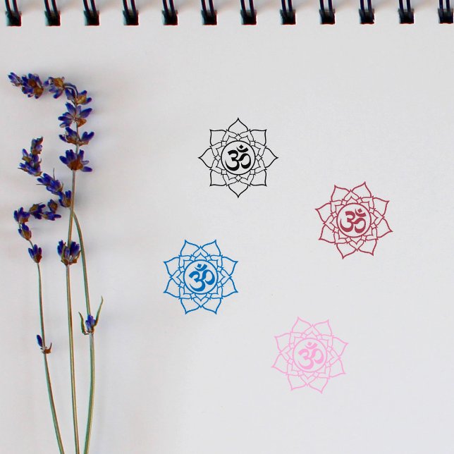 Namaste Lotus Sign Rubber Stamp (Creator Uploaded)