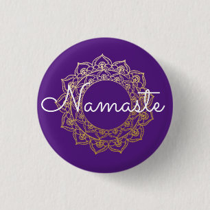 Namaste Mandala 3 Cm Round Badge