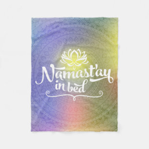Namaste Mandala Funny Quote Fleece Blanket