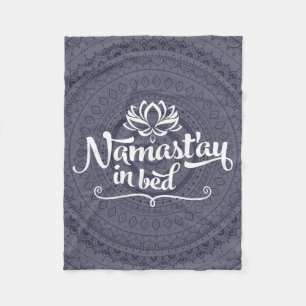 Namaste Mandala Funny Quote Fleece Blanket