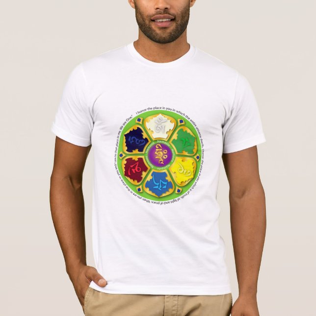 Namaste Mandala - green T-Shirt (Front)