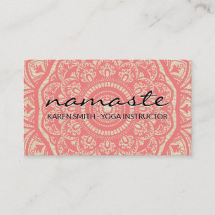 Namaste Mandala Pattern Business Card