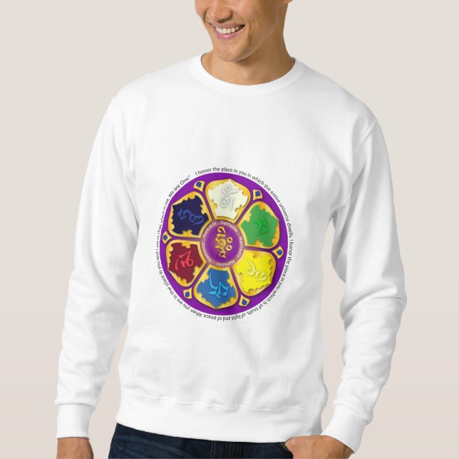 Namaste Mandala - purple Sweatshirt (Front)