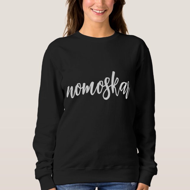 Namasté Modern Black Meditation Spiritual Yoga Sweatshirt (Front)