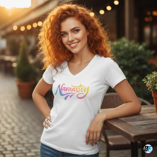 Namaste   Modern Spiritual Meditation Yoga T-Shirt