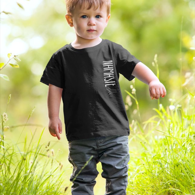 Namaste modern text black and white kids T-Shirt (Creator Uploaded)