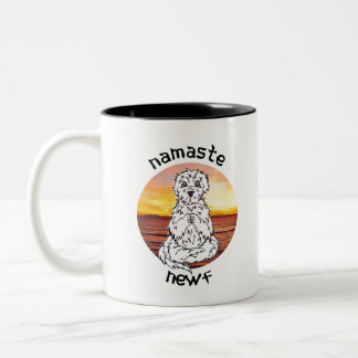 Namaste' Newf Two-Tone Coffee Mug