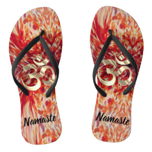 Namaste OM Abstract Paint Strokes Jandals