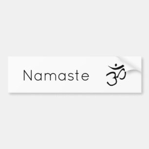 Namaste Om Symbol Inspirational Yoga Bumper Sticker