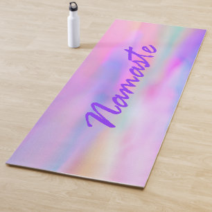 Namaste on Pastels Yoga Mat