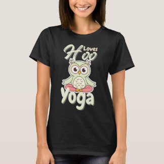 namaste owl in a meditation session doing yoga T-Shirt