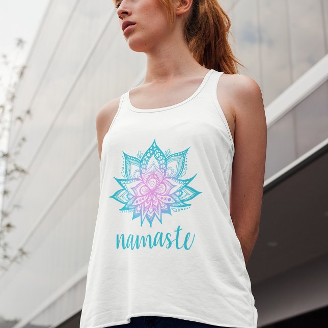 Namaste Pastel Vibes Lotus Flower Yoga Tank Top (Creator Uploaded)