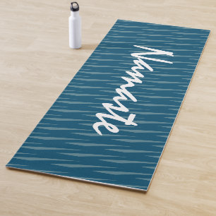 Namaste Pattern Fitness Yoga Exercise Blue Green Mat