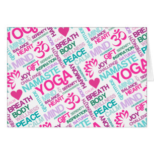 Namaste, Peace and Harmony Pink YOGA Pattern