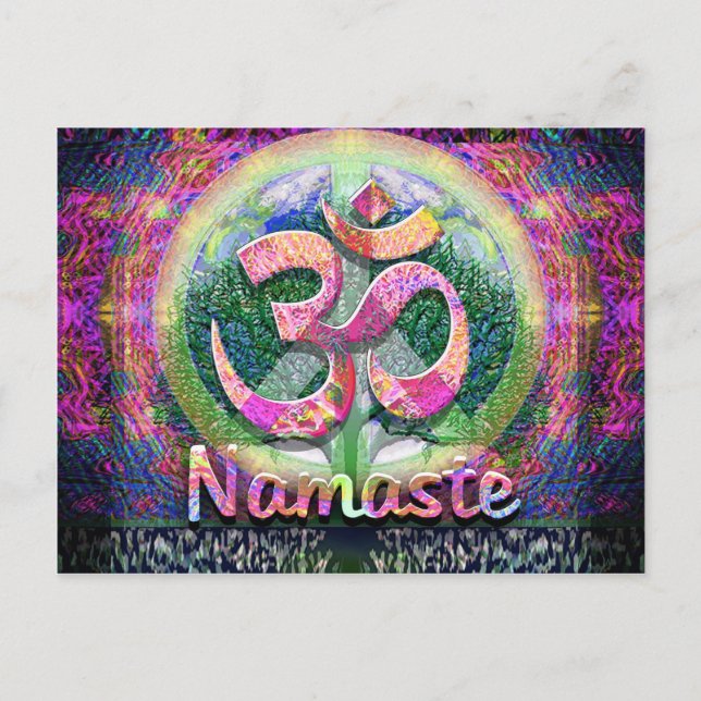 Namaste Peace Symbol Postcard (Front)