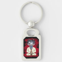 Namaste Predator Metal Keychain