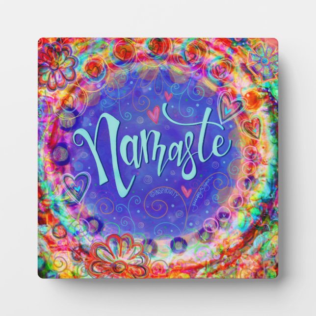 Namaste Pretty Inspirivity Trendy Plaque (Front)