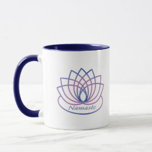 Namaste Purple and Pink Lotus Flower Mug