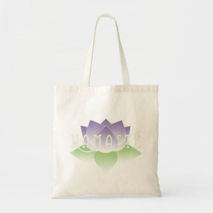 Namaste Purple Lotus Yoga Tote Bag