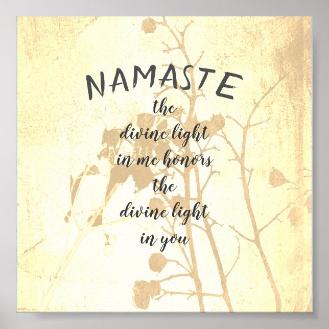 Namaste quote poster nature art (Front)