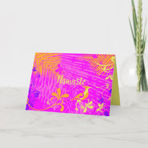Namaste Quote Thank You Spring Tropical Floral Card