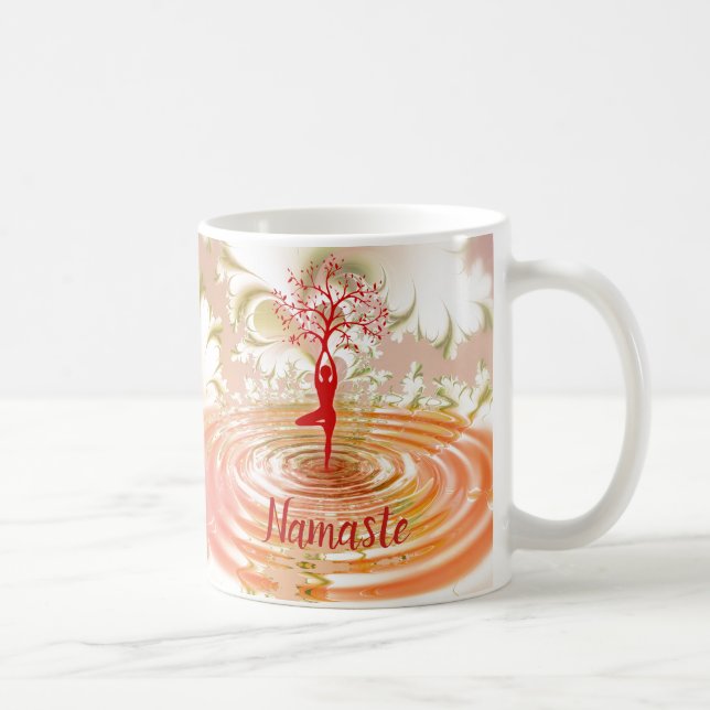 Namaste Quote Yoga Tree of Life Zen Coffee Mug (Right)