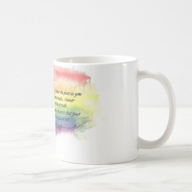 Namaste Rainbow Coffee Mug (Right)
