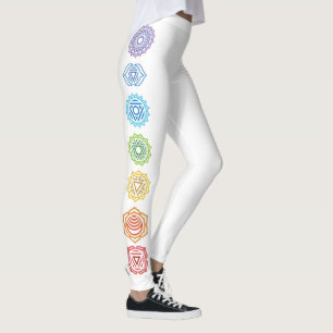Namaste Rainbow Coloured Chakras Leggings