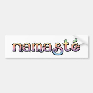 Namaste rainbow font bumper sticker