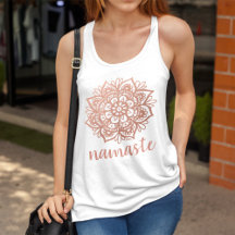 Namaste Rose Gold Mandala Yoga Tank Top