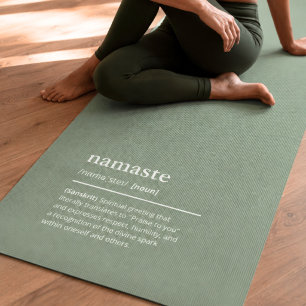 Namaste Sage Green Simple Modern Minimalist Yoga Mat