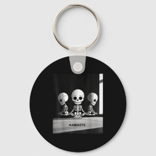 Namaste Skeletons Yoga Lover For Yogi Workout Funn Key Ring