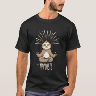 Namaste Sloth Yoga Pose Funny Meditation for Yogis T-Shirt