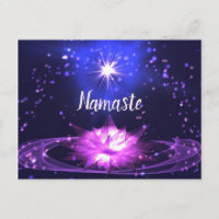 Namaste Spiritual Purple Crystal Lotus Stars