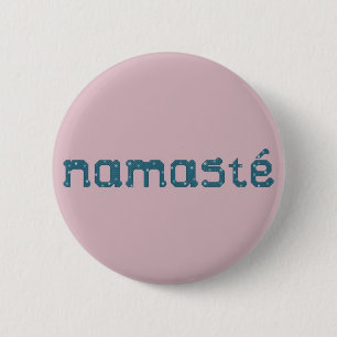 Namaste Teal Button