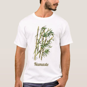 Namaste text Bamboo Respectful Greeting Painting T-Shirt