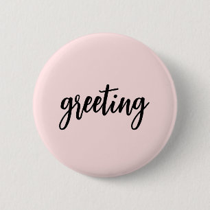 Namaste Vibes Peachy Pink Yoga Meditation Design 6 Cm Round Badge