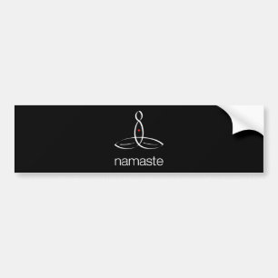 Namaste - White Regular style Bumper Sticker