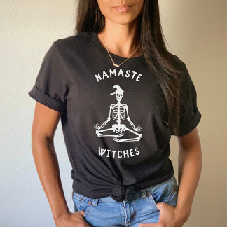 Namaste Witches Funny Halloween Design T-Shirt