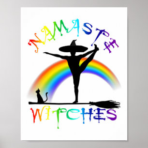 Namaste Witches - Yoga Lgbt Pride Halloween Poster