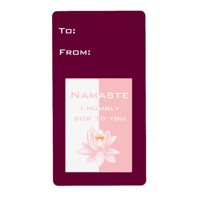 Namaste with lotus flower (Front)