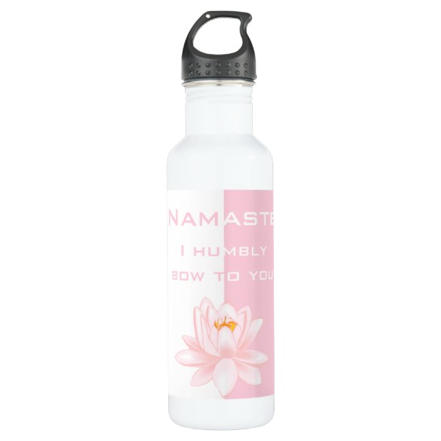 Namaste with Lotus flower 710 Ml Water Bottle (Front)