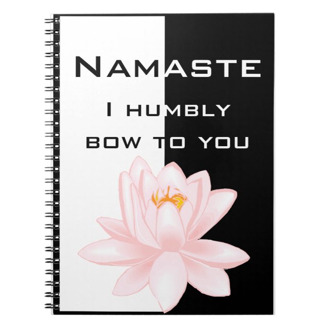 Namaste with Om symbol Spiral Notebook (Front)
