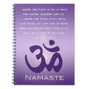 Namaste with Om symbol Spiral Notebook