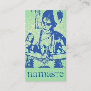 Namaste Woman In Sari Business Card
